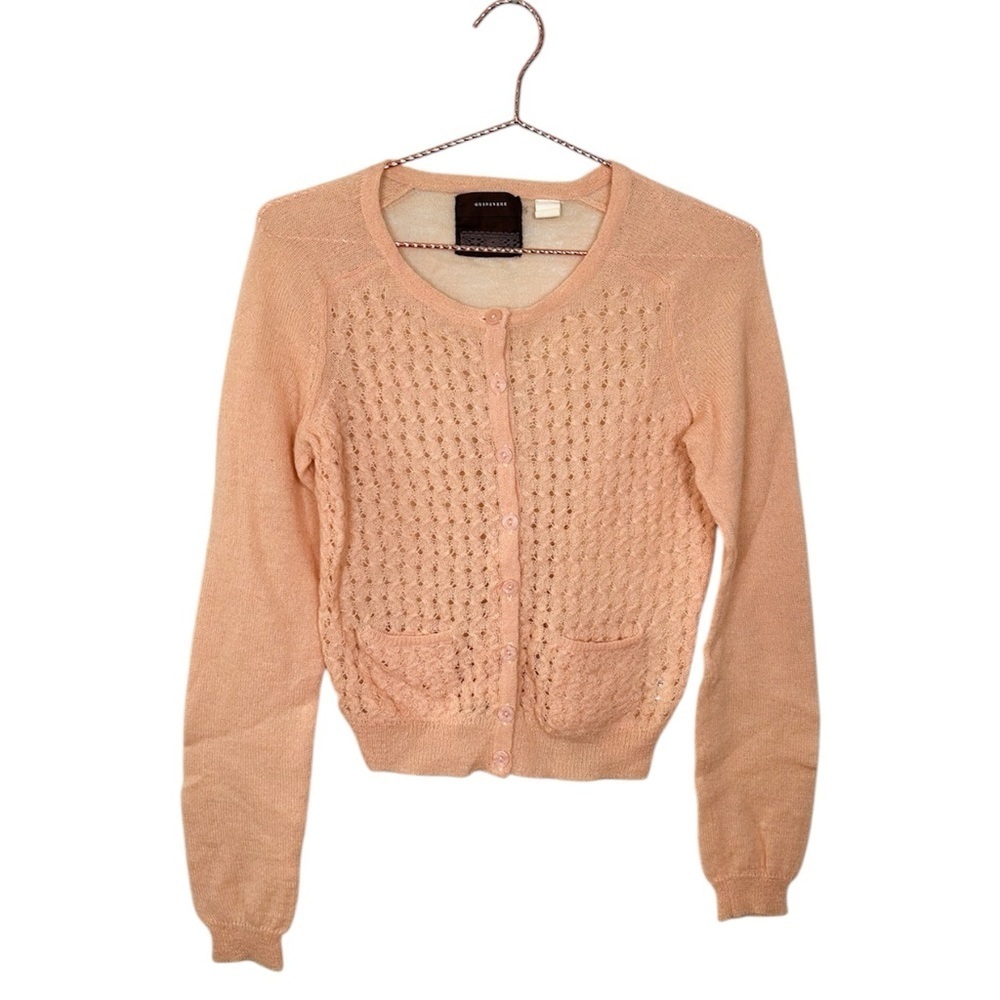 Guinevere Anthropologie Open Knit Mohair Blend Sweater
